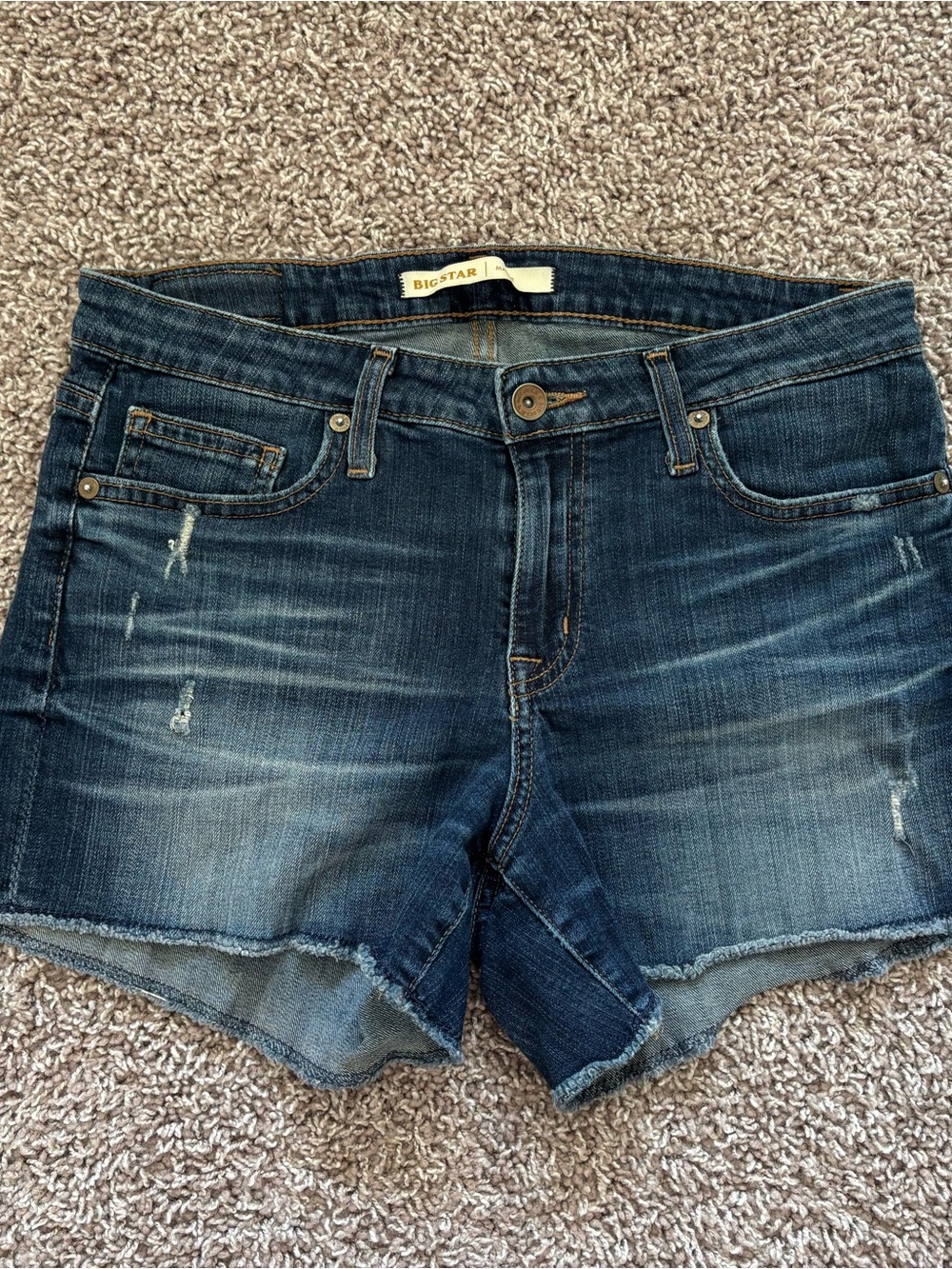 Big Star Indigo Distressed Denim Shorts